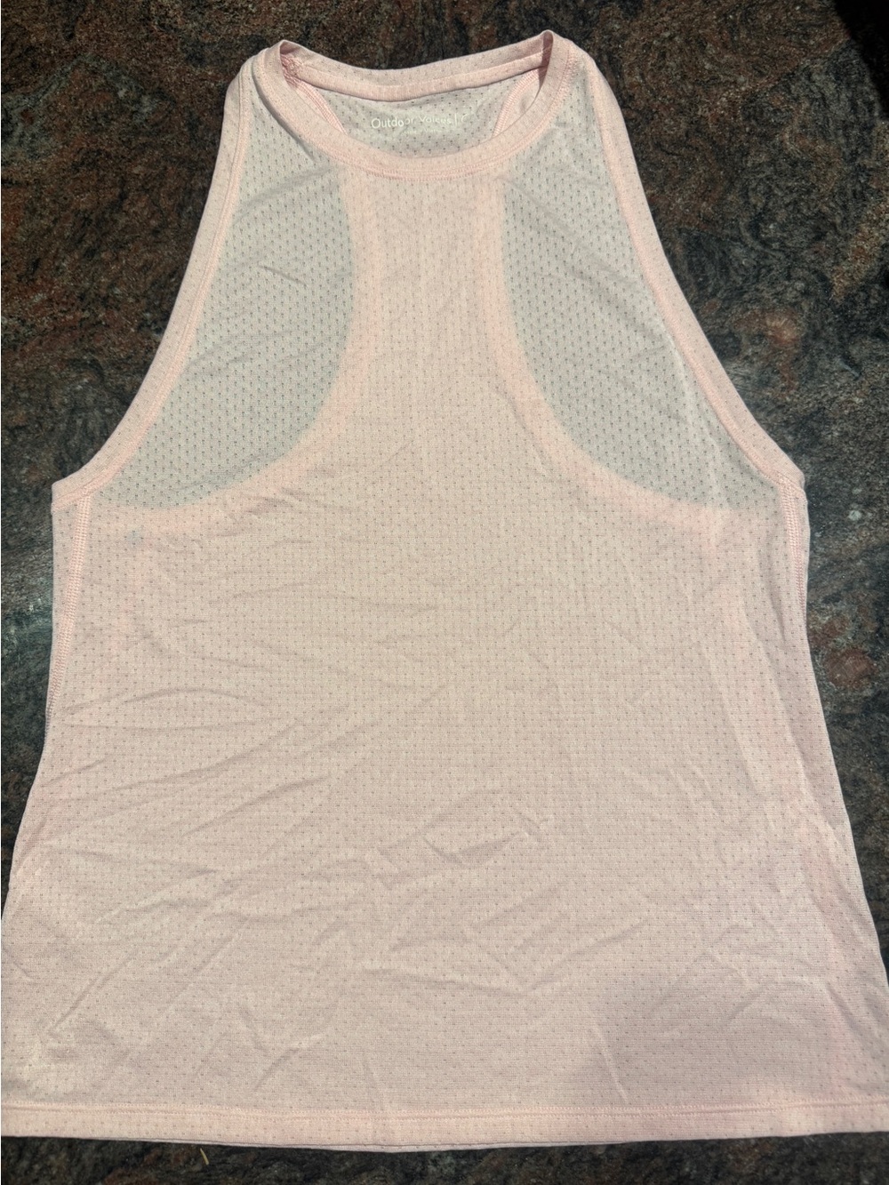 Light Pink Sleeveless Outdoor Voices Mesh Tank Top - Women - Picture 1 of 1